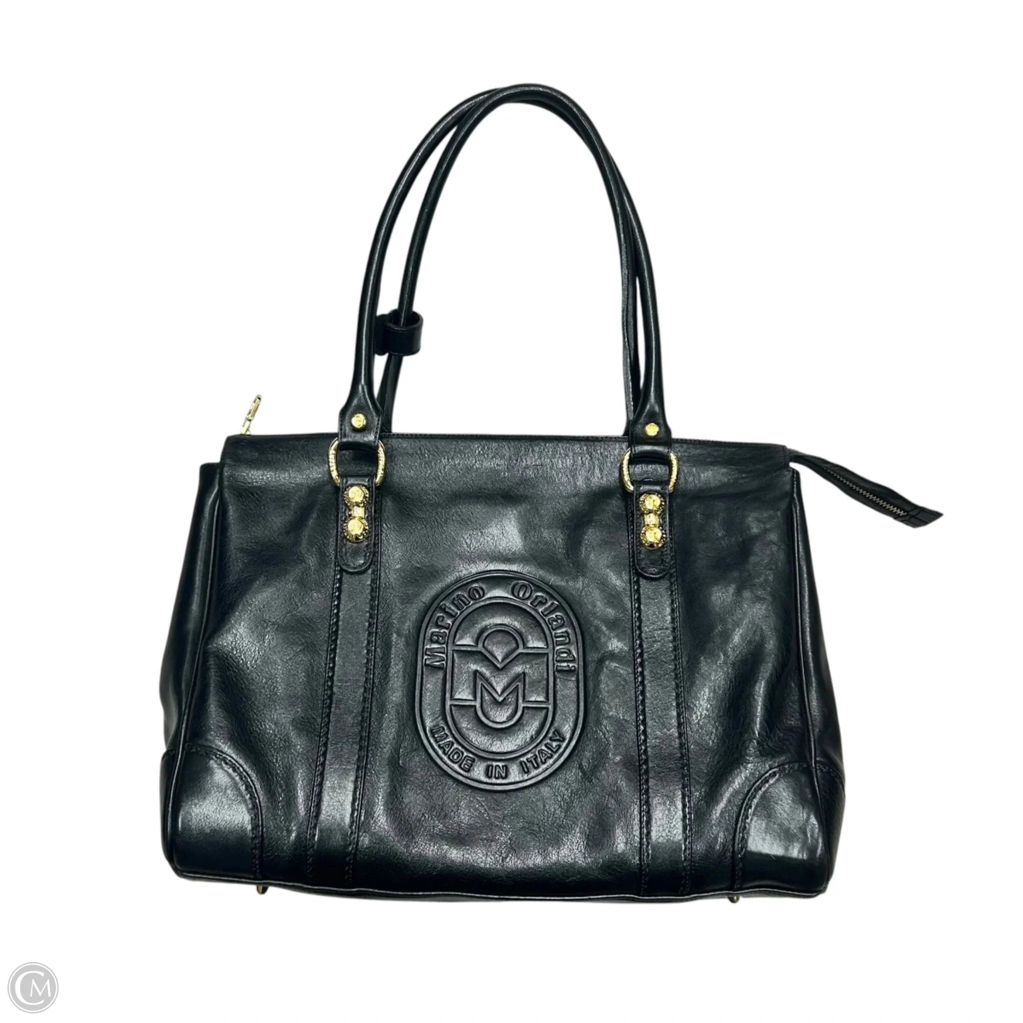 Handbag Leather By Marino Orlandi, Size: Medium
