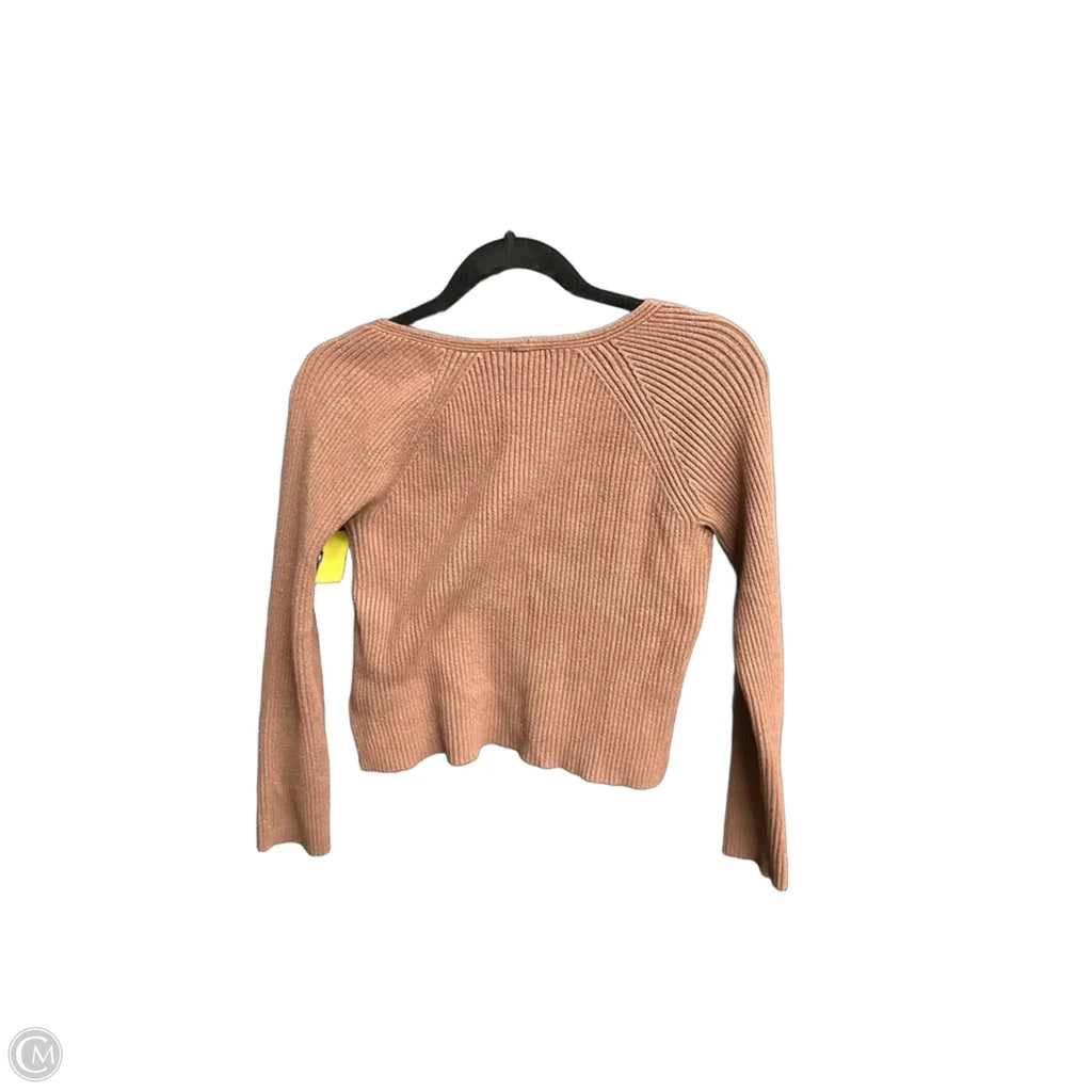 Top Long Sleeve By Abercrombie And Fitch In Brown, Size: Xs