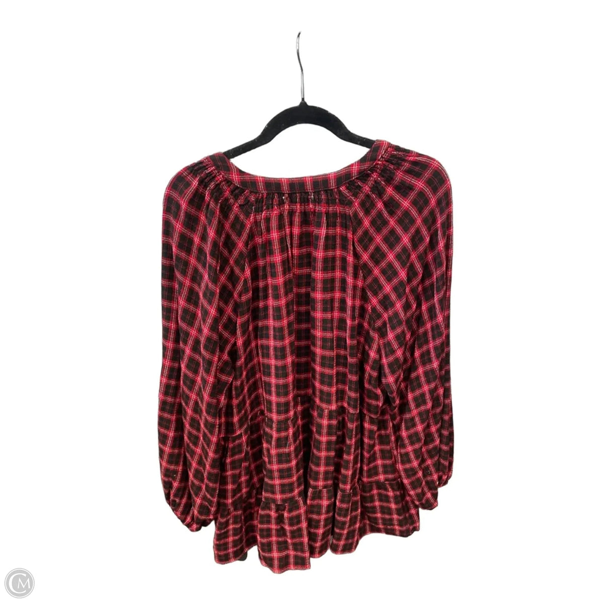 Top Long Sleeve By Maurices In Black & Red, Size: 2x
