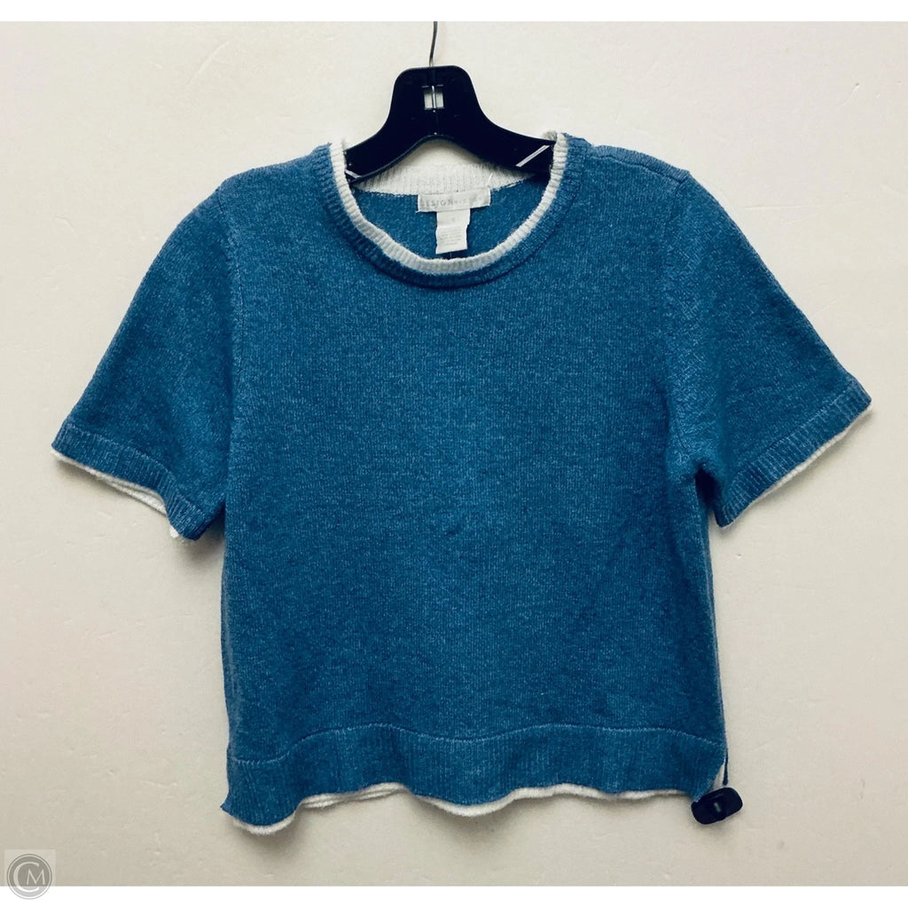 Top Short Sleeve By Design History In Blue, Size: S