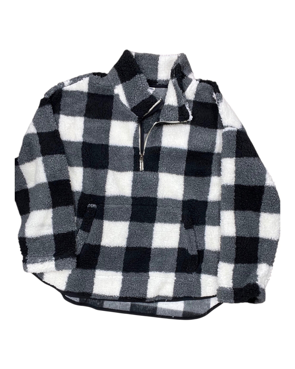 Jacket Faux Fur & Sherpa By Old Navy In Black & White, Size:Xxl