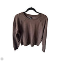 Athletic Sweatshirt Crewneck By 90 Degrees By Reflex In Brown, Size: M