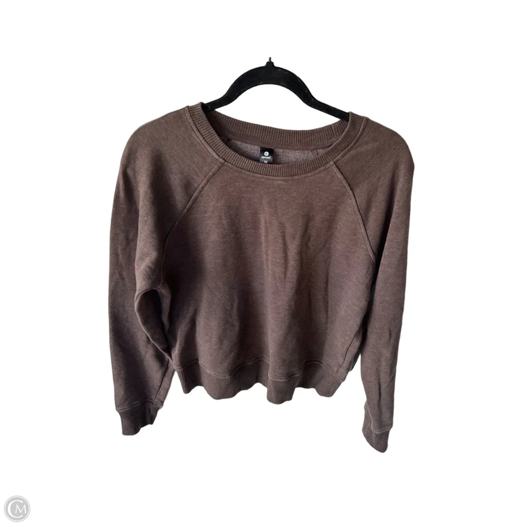 Athletic Sweatshirt Crewneck By 90 Degrees By Reflex In Brown, Size: M