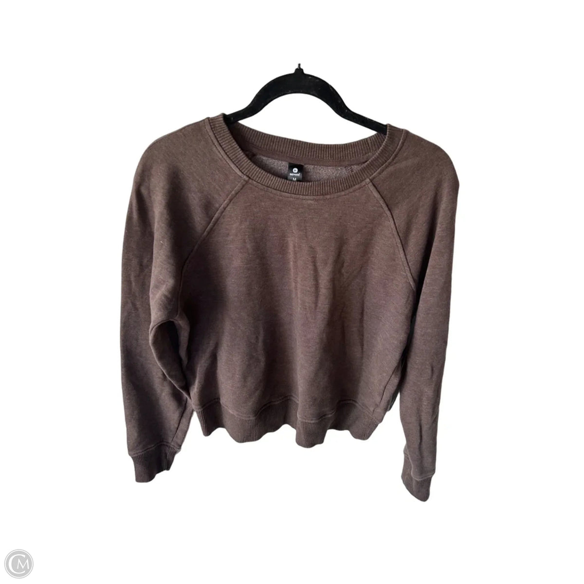 Athletic Sweatshirt Crewneck By 90 Degrees By Reflex In Brown, Size: M