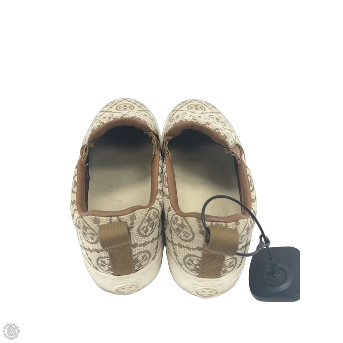 Shoes Designer By Tory Burch In Cream & Tan, Size: 6.5