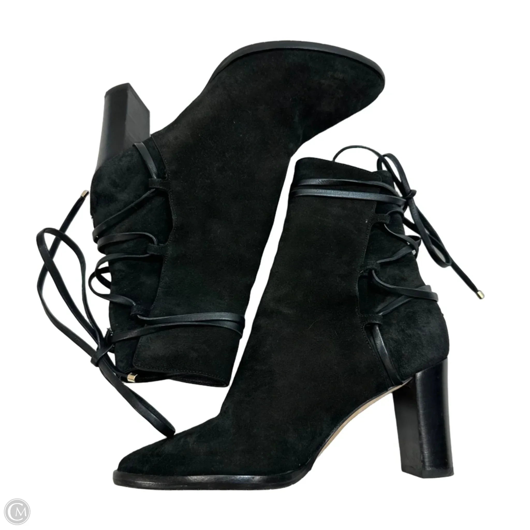 Hampton 80 Suede Ankle Boots Luxury Designer By Jimmy Choo In Black, Size: 36.5