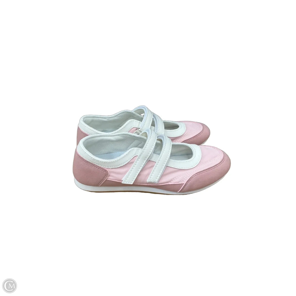 Shoes Flats By Cmc In Pink & White, Size: 6