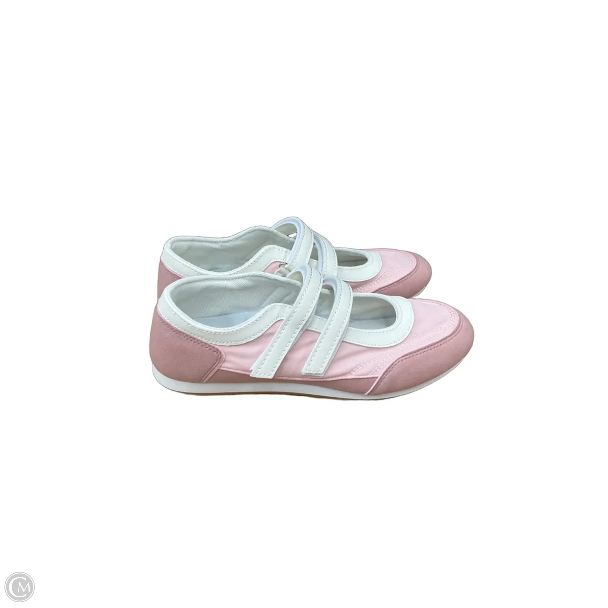 Shoes Flats By Cmc In Pink & White, Size: 6