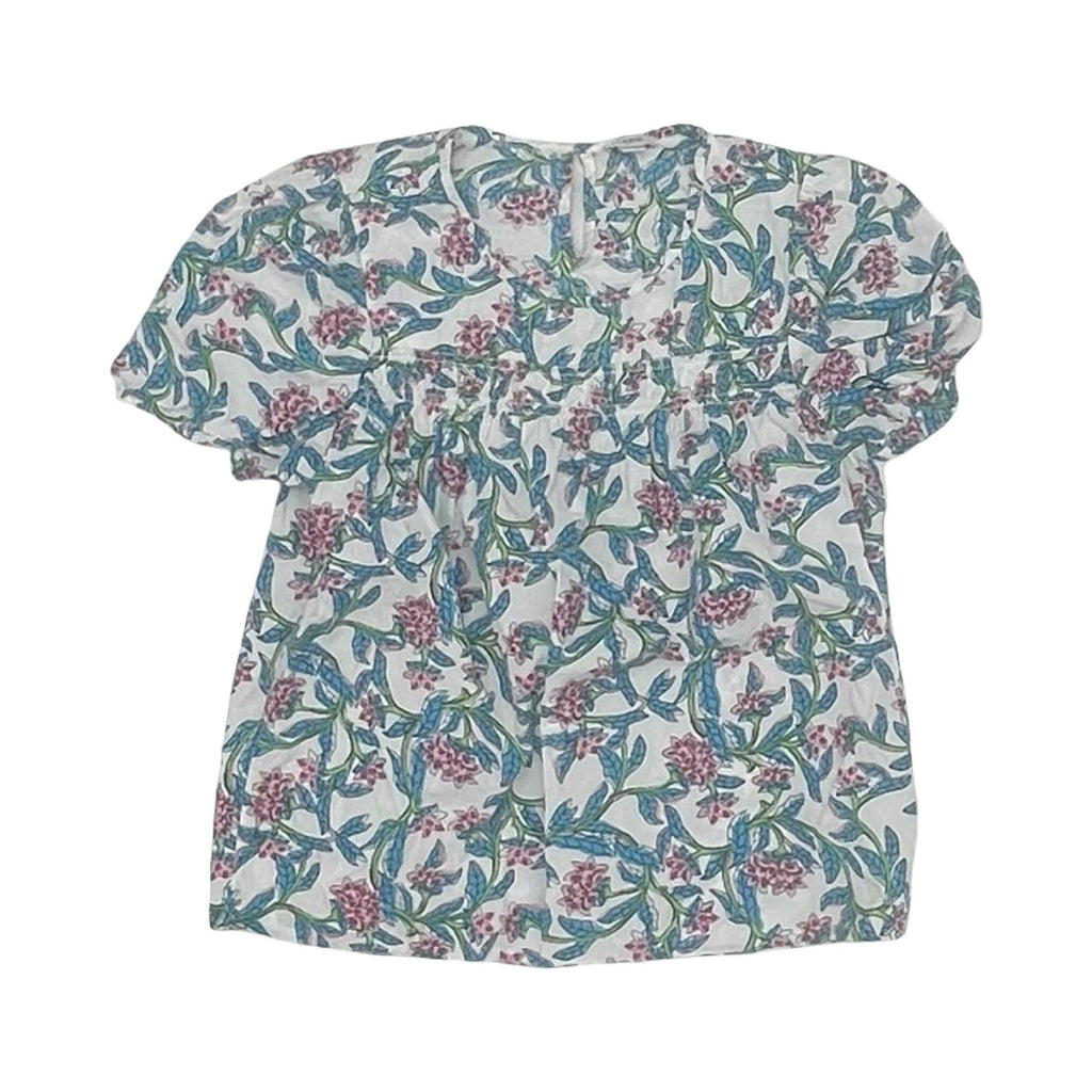 Blouse Ss By J. Crew In Blue & White, Size:Xs