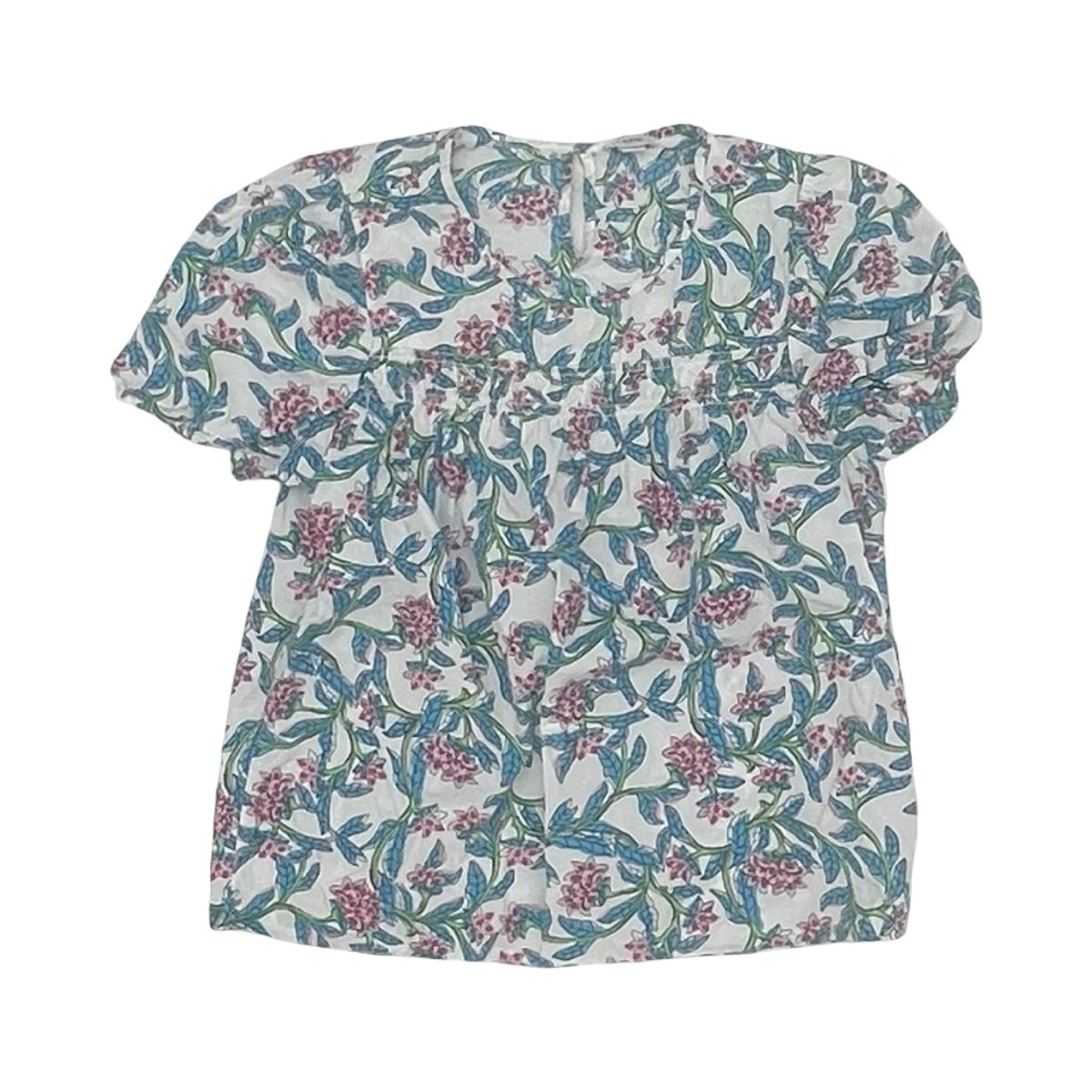 Blouse Ss By J. Crew In Blue & White, Size:Xs