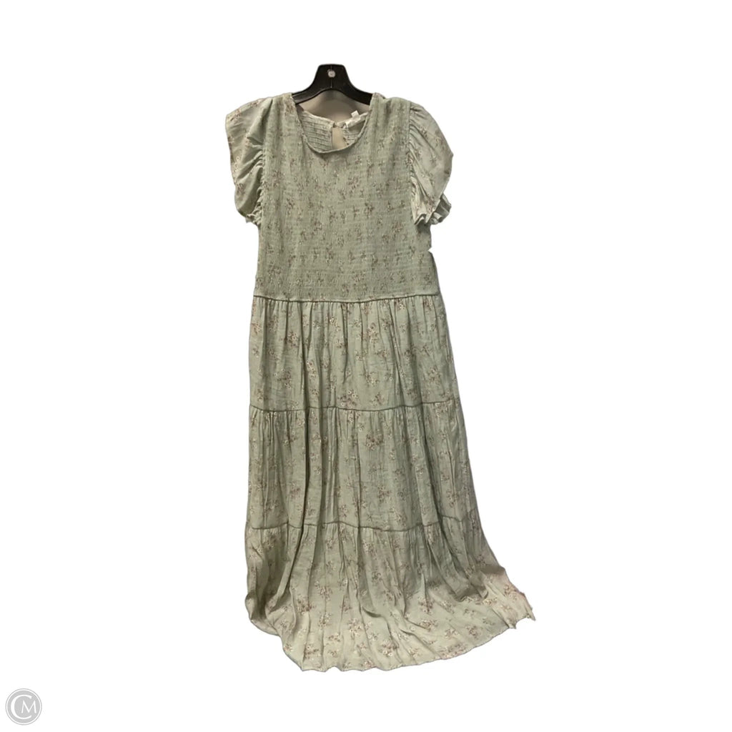 Dress Casual Maxi By Cmc In Green, Size: 2x