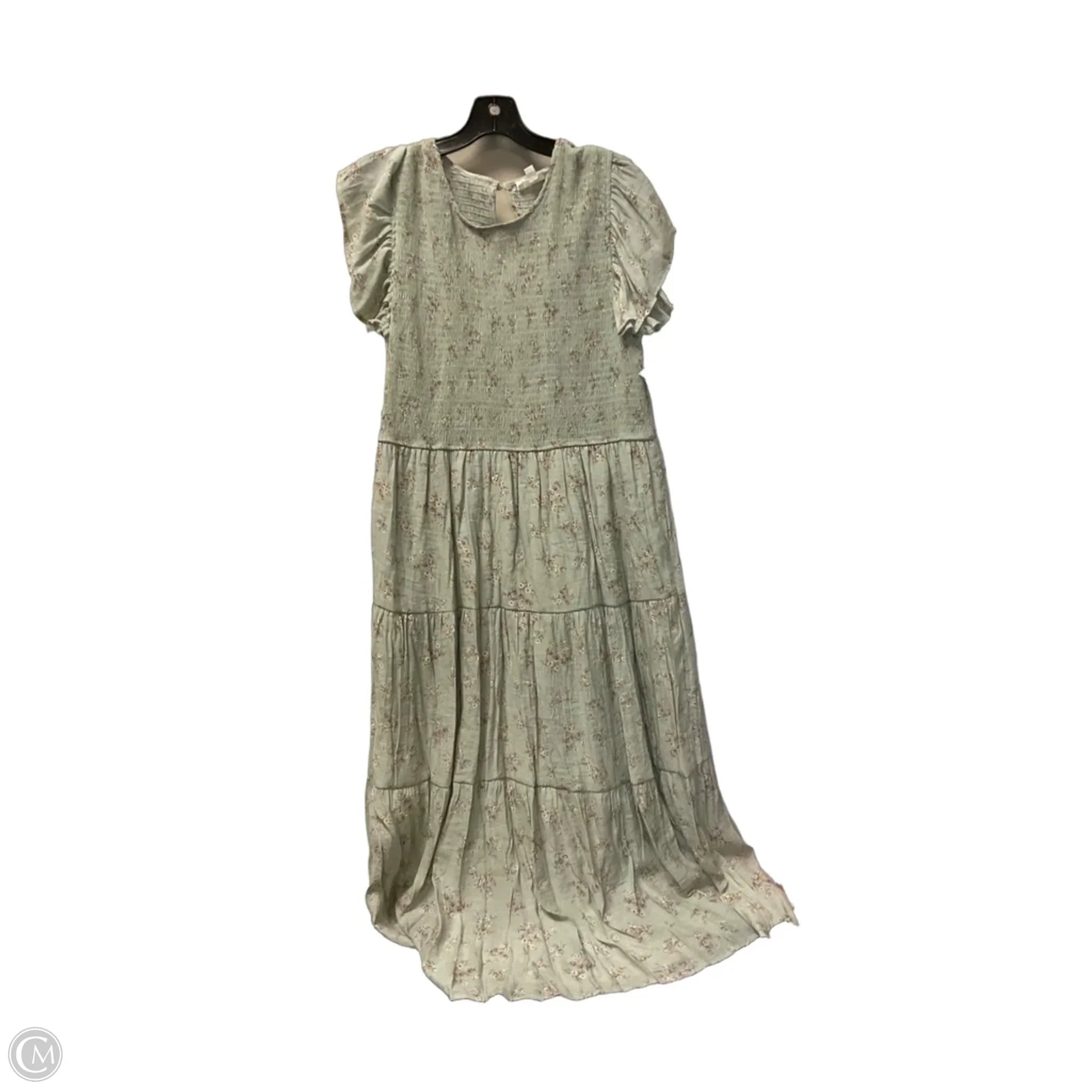 Dress Casual Maxi By Cmc In Green, Size: 2x