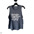 Athletic Tank Top By Spiritual Gangster In Grey & White, Size: L