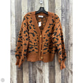 Sweater Cardigan By Double Zero In Brown, Size: M
