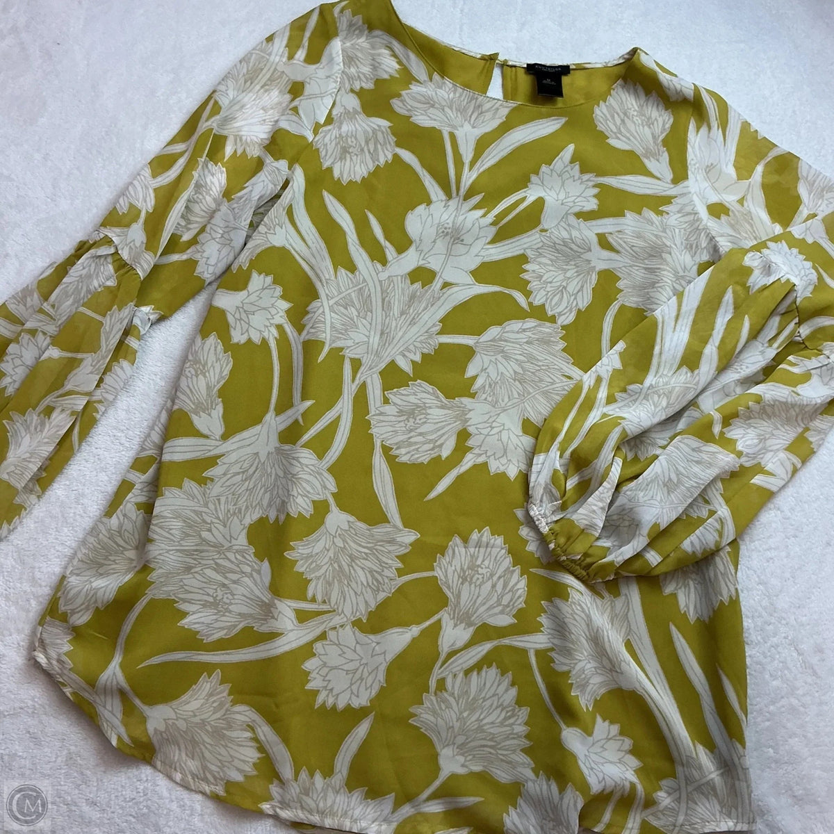 Top Long Sleeve By Ann Taylor In Yellow, Size: M