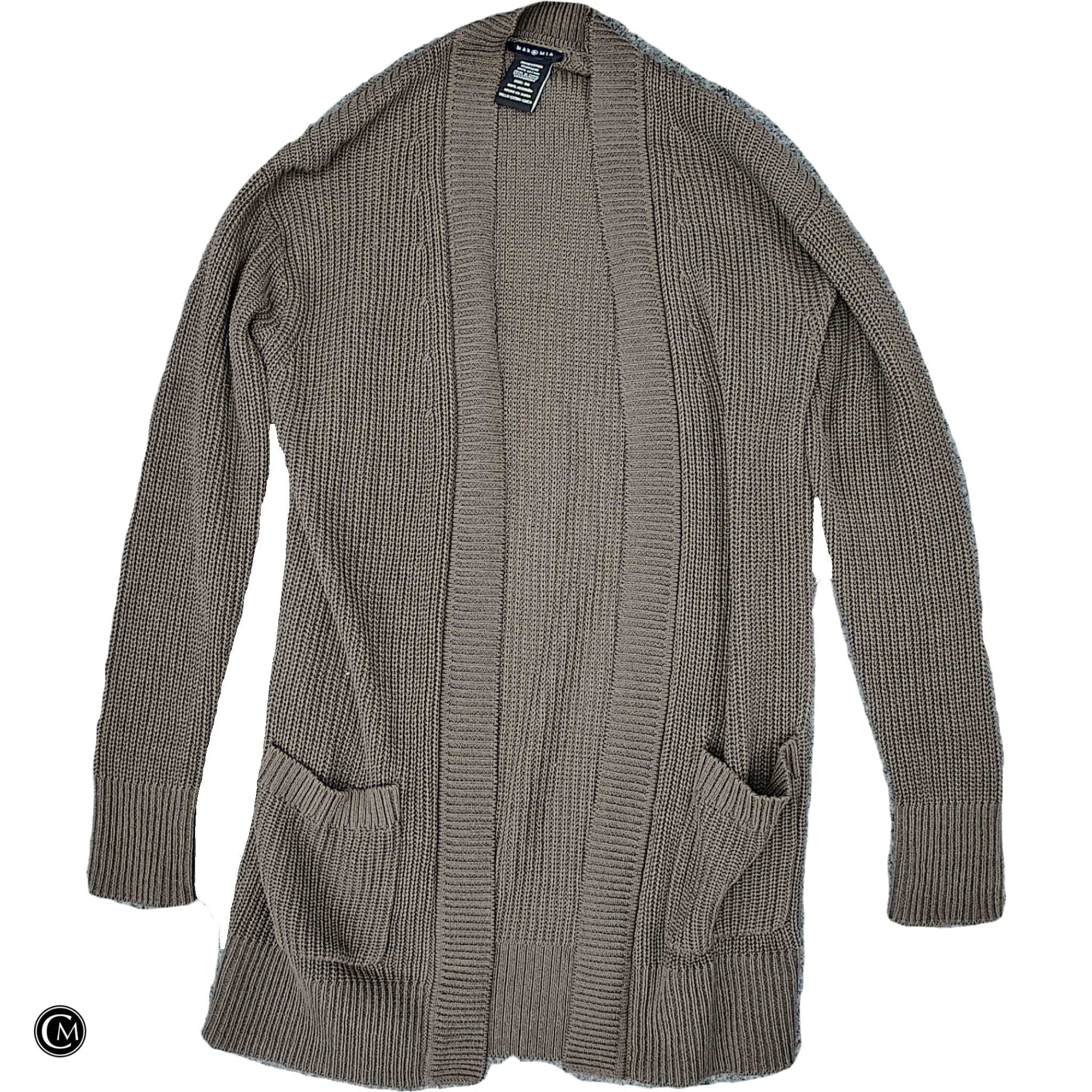 Sweater Cardigan By Max Mia In Grey, Size: Xs