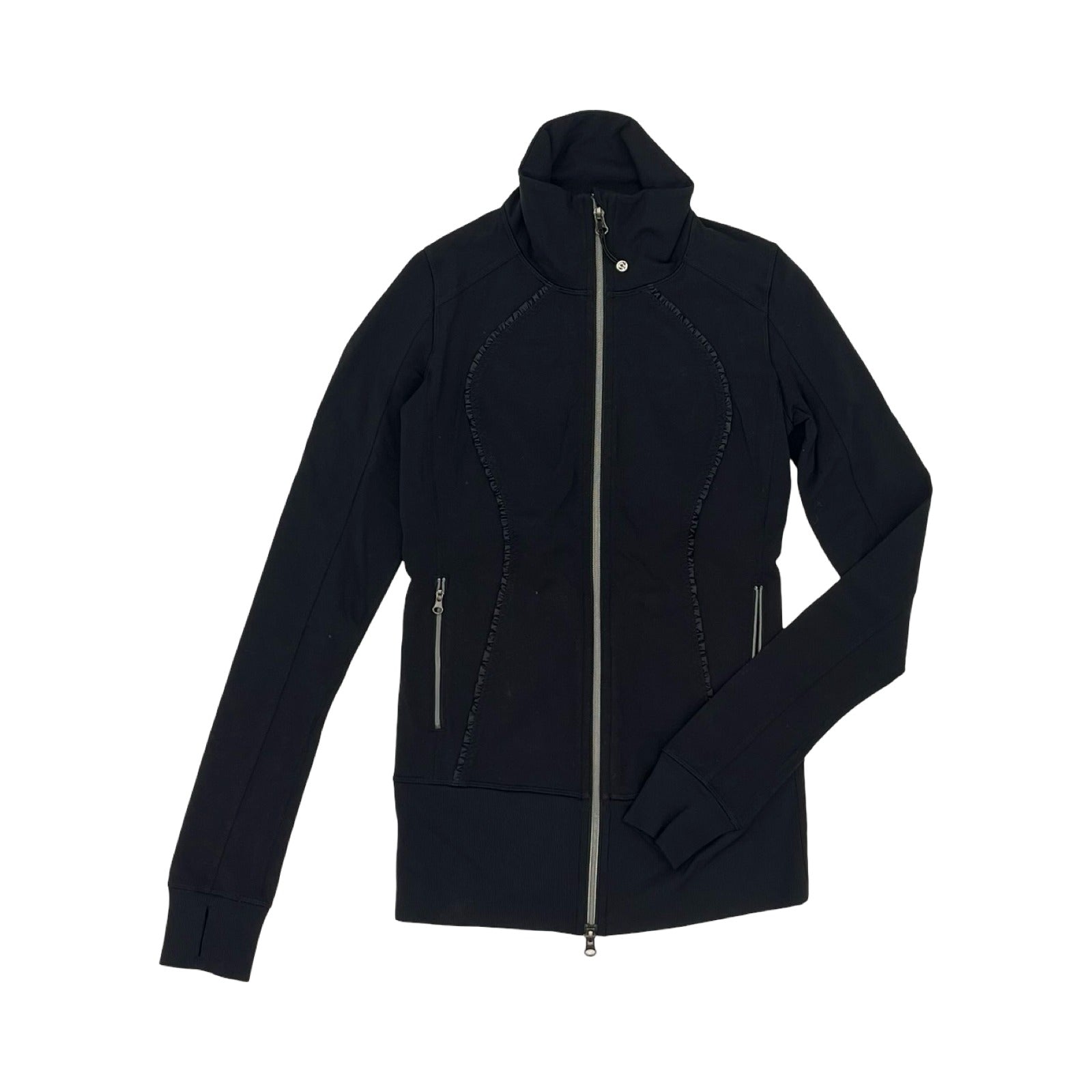 Athletic Jacket By Lululemon In Black, Size:S