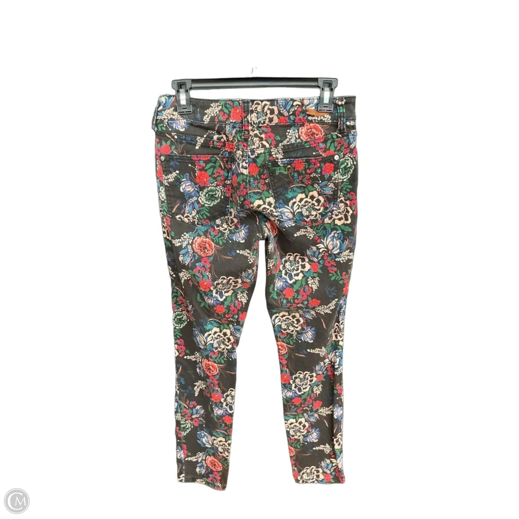 Jeans Skinny By Pilcro In Floral Print, Size: 6