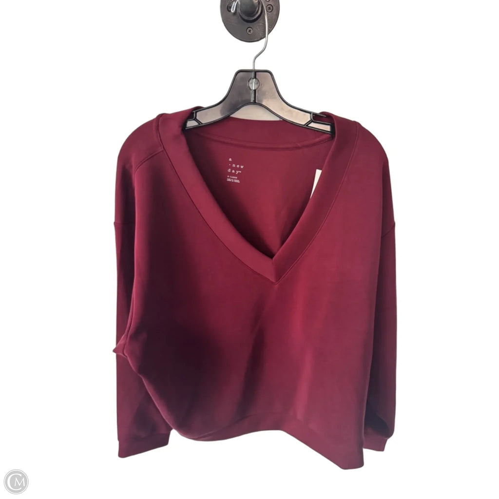 Sweatshirt Crewneck By A New Day In Red, Size: Xl
