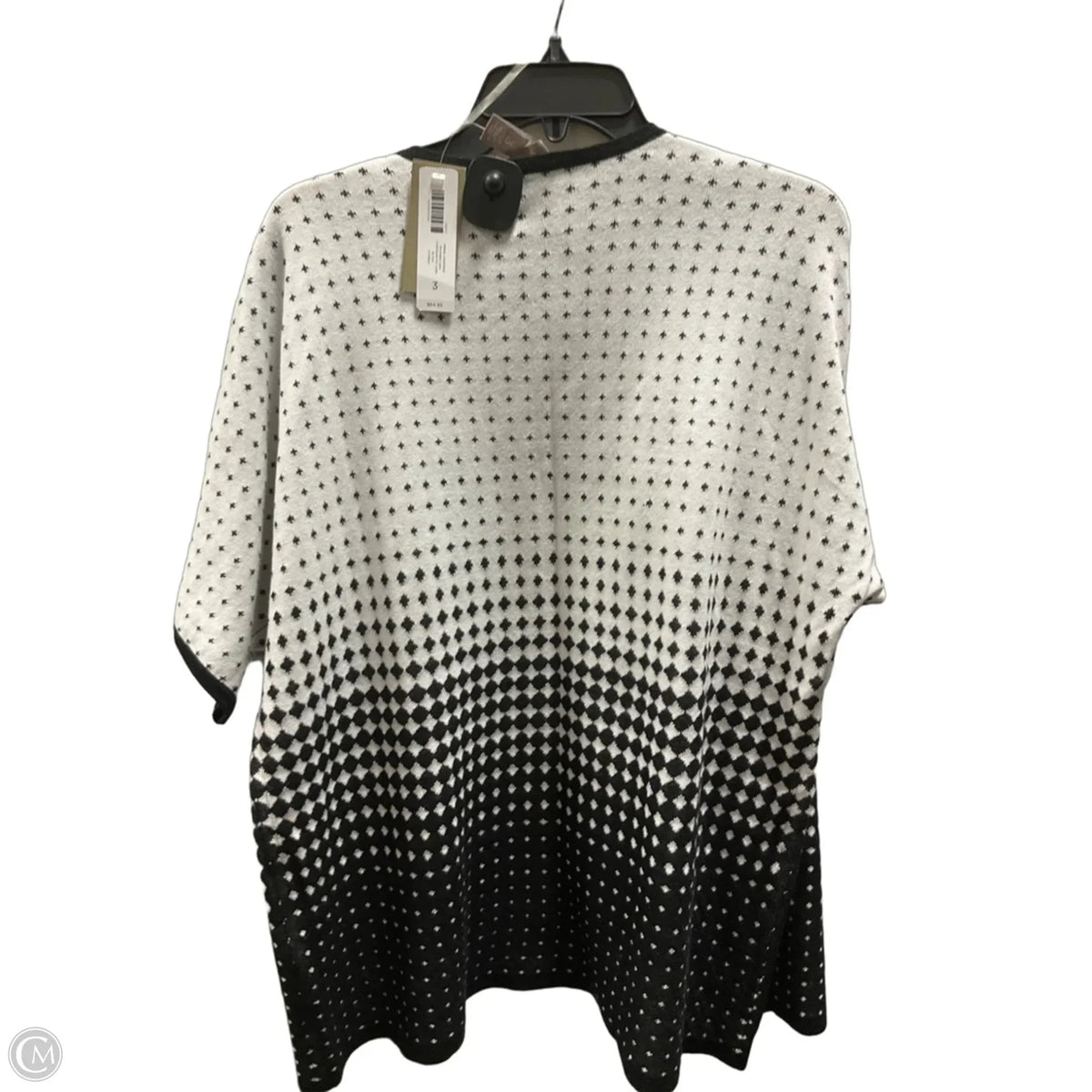 Cardigan By Chicos In Black & White, Size: Xl