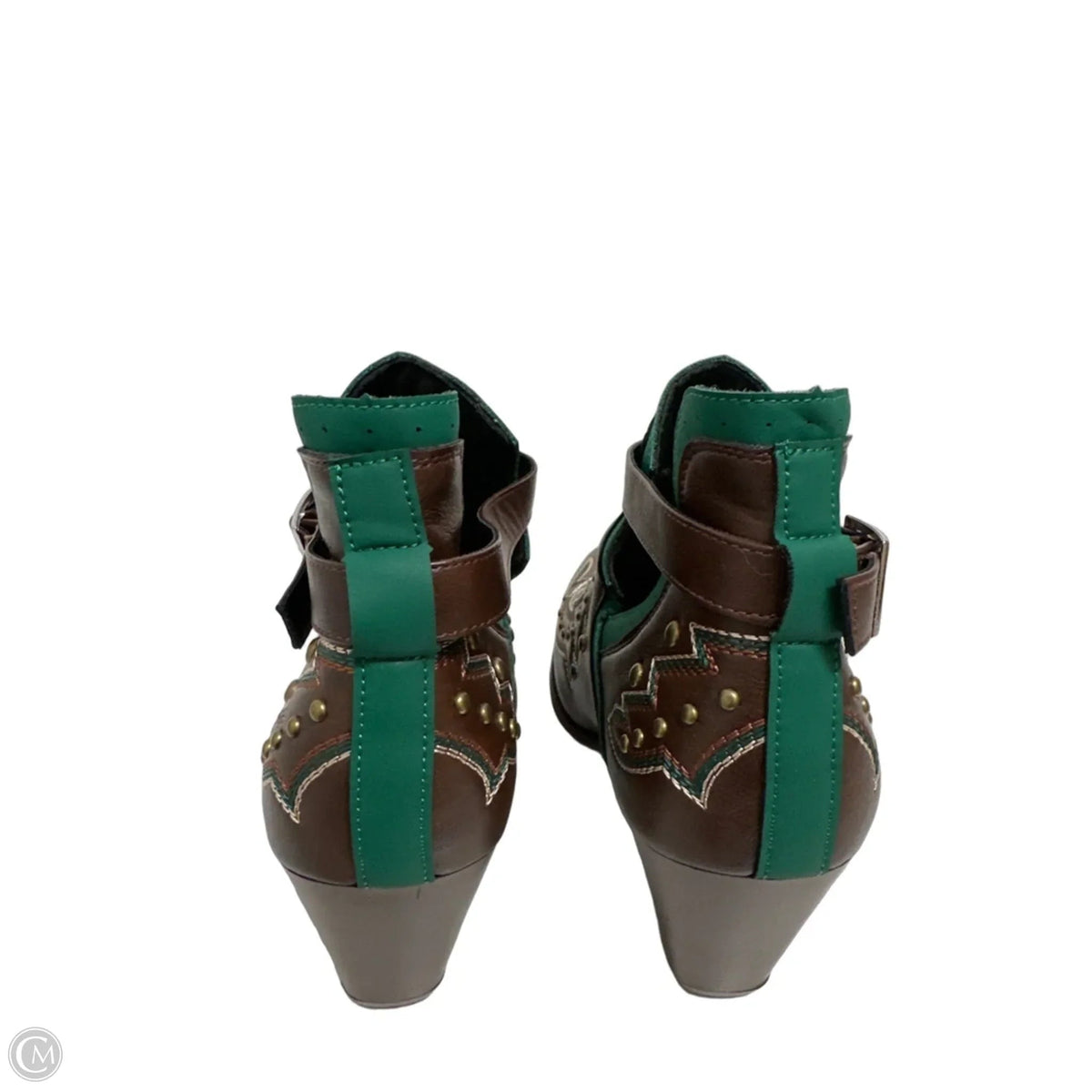 Boots Western By Clothes Mentor In Brown & Green, Size: 12