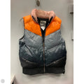 Vest Puffer & Quilted By Love & Sports In Grey & Orange, Size: L