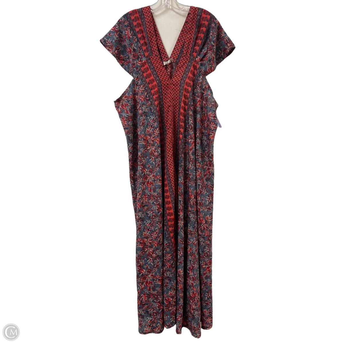 Dress Casual Maxi By Bohme In Blue & Red, Size: 3x