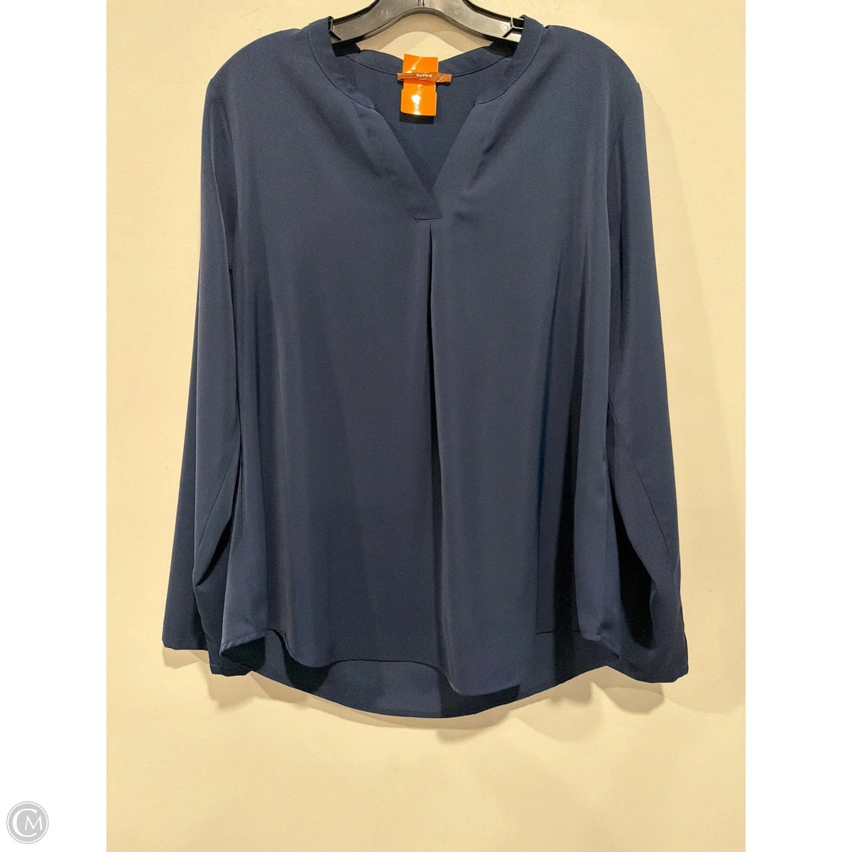 Top Long Sleeve By Clothes Mentor In Navy, Size: L