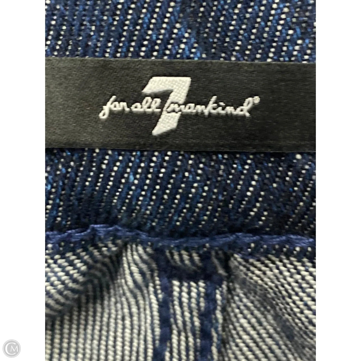 Jeans Wide Leg By 7 For All Mankind In Blue Denim, Size: 14