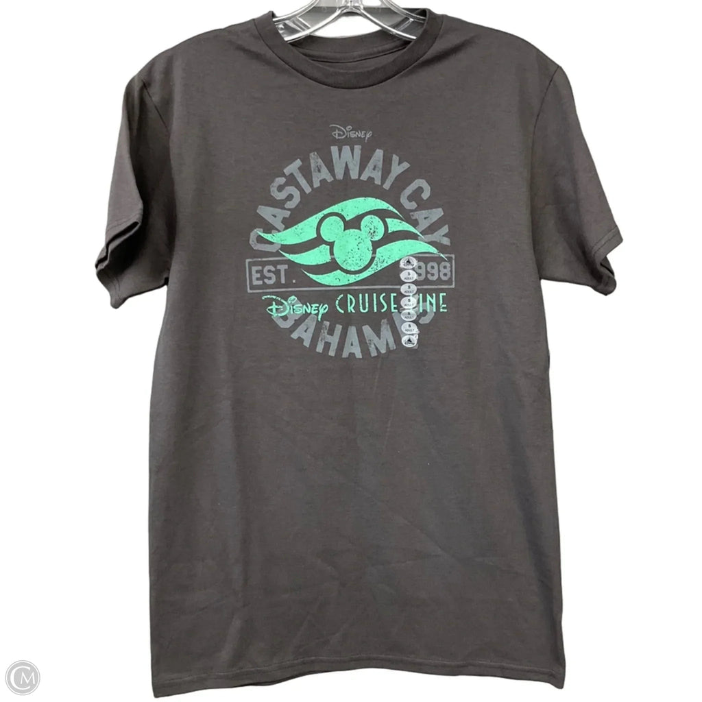 Top Short Sleeve By Disney In Grey, Size: S
