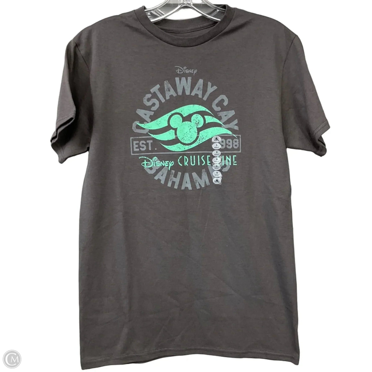 Top Short Sleeve By Disney In Grey, Size: S