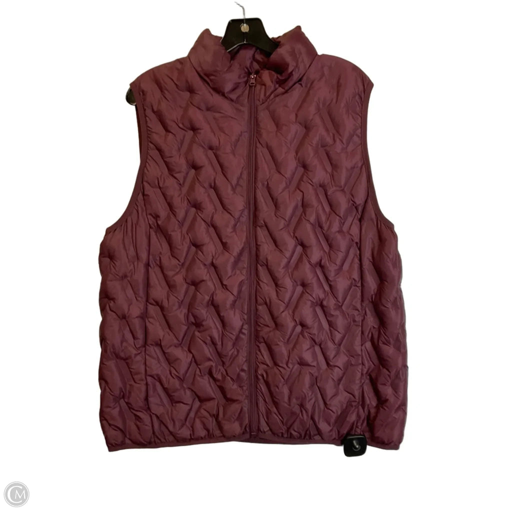 Vest Puffer & Quilted By Tangerine In Purple, Size: Xxl