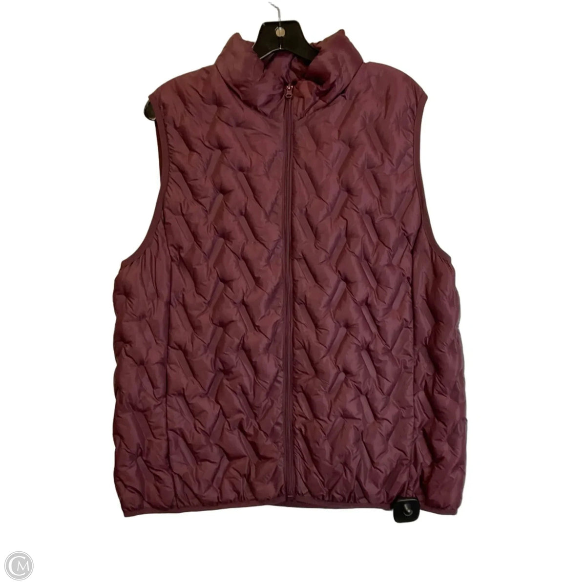 Vest Puffer & Quilted By Tangerine In Purple, Size: Xxl