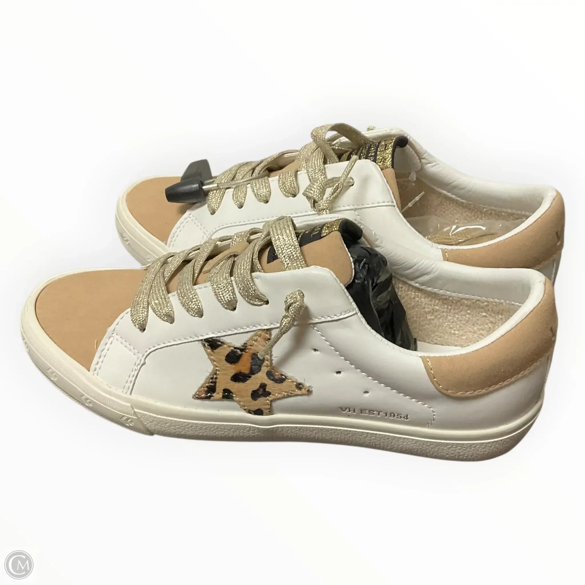 Shoes Sneakers By Vintage Havana In Gold & White, Size: 8.5