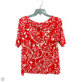 Top Short Sleeve By Chicos In Red, Size: L