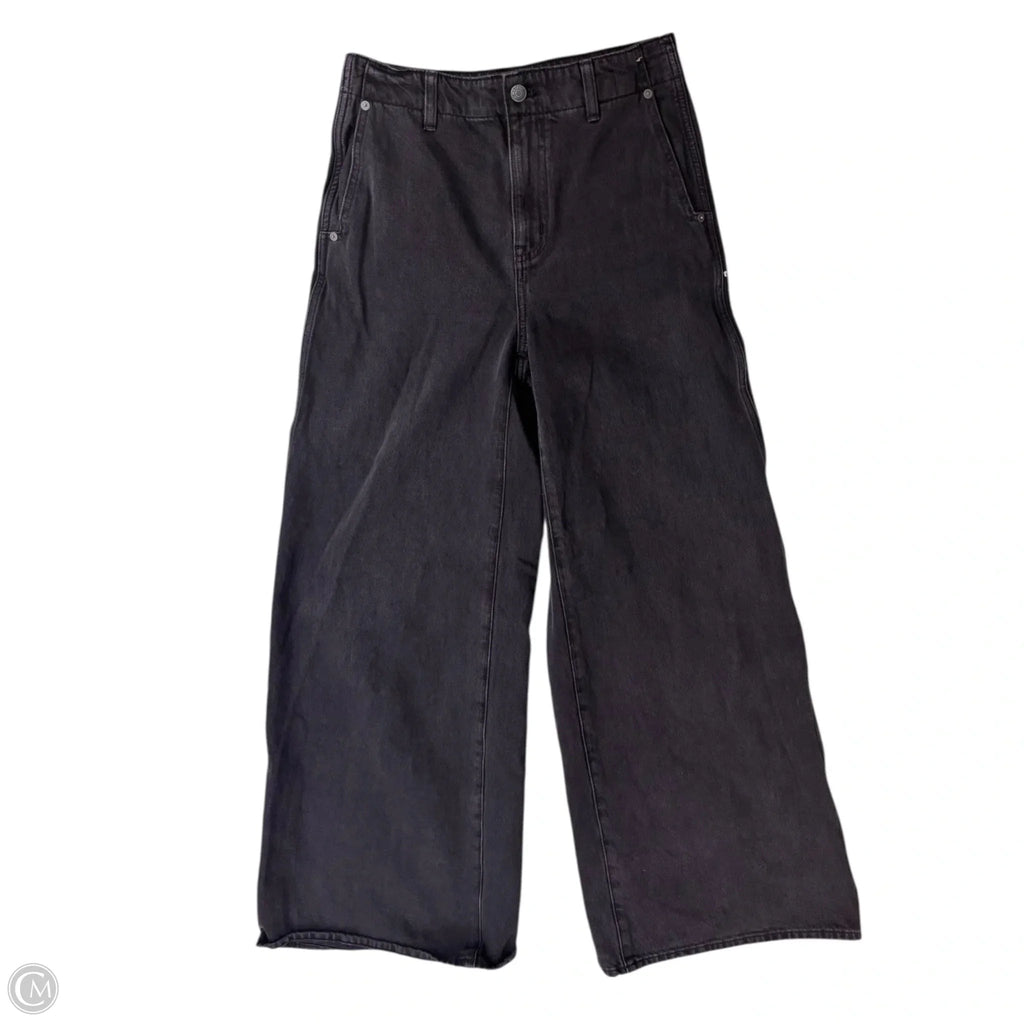 Jeans Wide Leg By Madewell In Black Denim, Size: 4