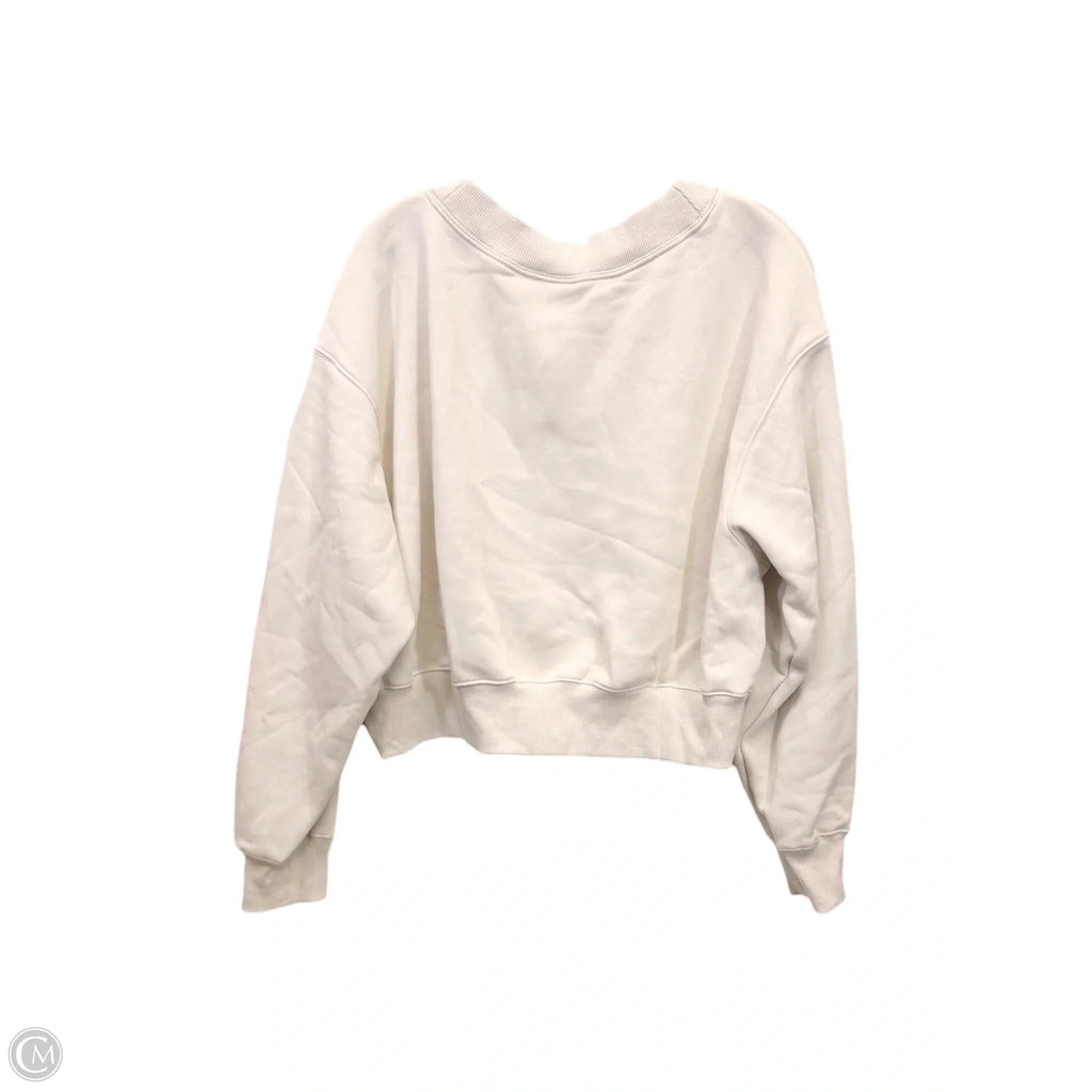 Athletic Sweatshirt Crewneck By Nike In Cream, Size: L