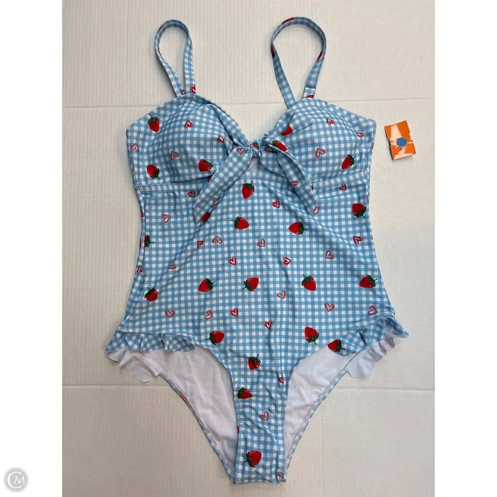 Swimsuit By Clothes Mentor In Blue, Size: 1x