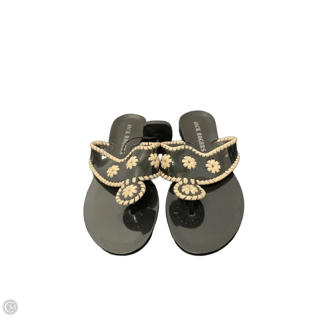 Sandals Flip Flops By Jack Rogers In Black, Size: 6