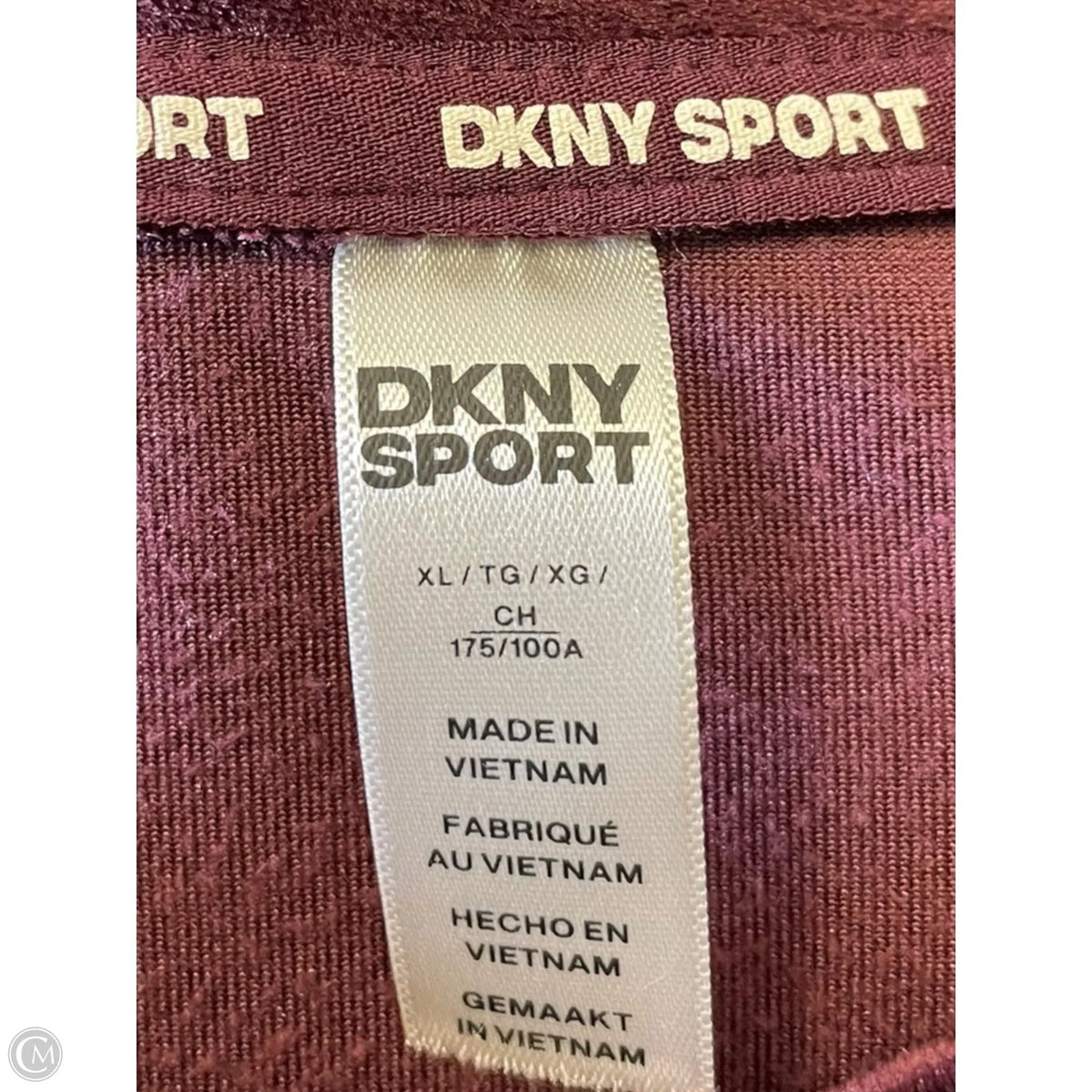 Sweatshirt Crewneck By Dkny In Maroon, Size: Xl