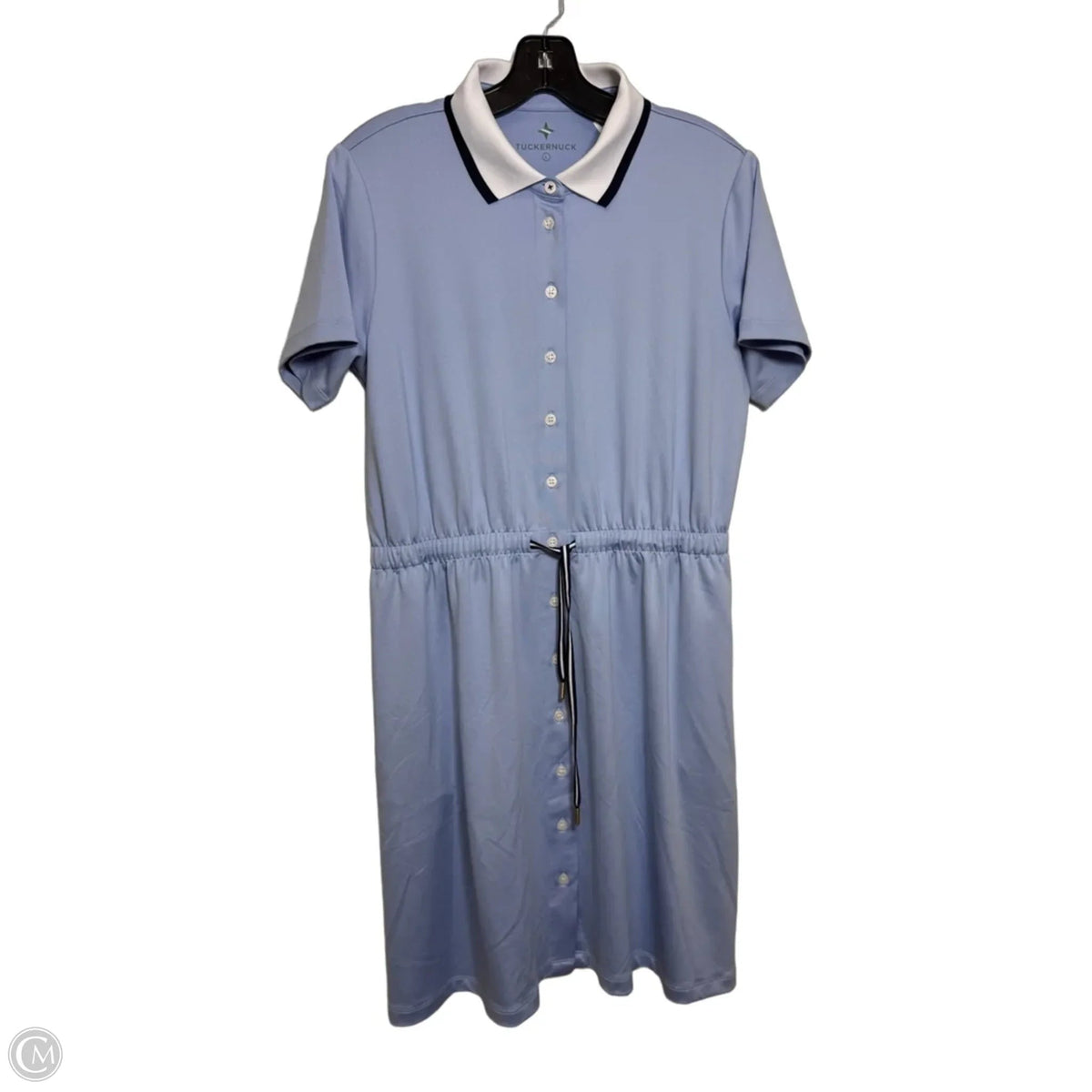 Light Blue Short Sleeve Performance Jersey Alcott Golf Dress By Tuckernuck In Blue, Size: L