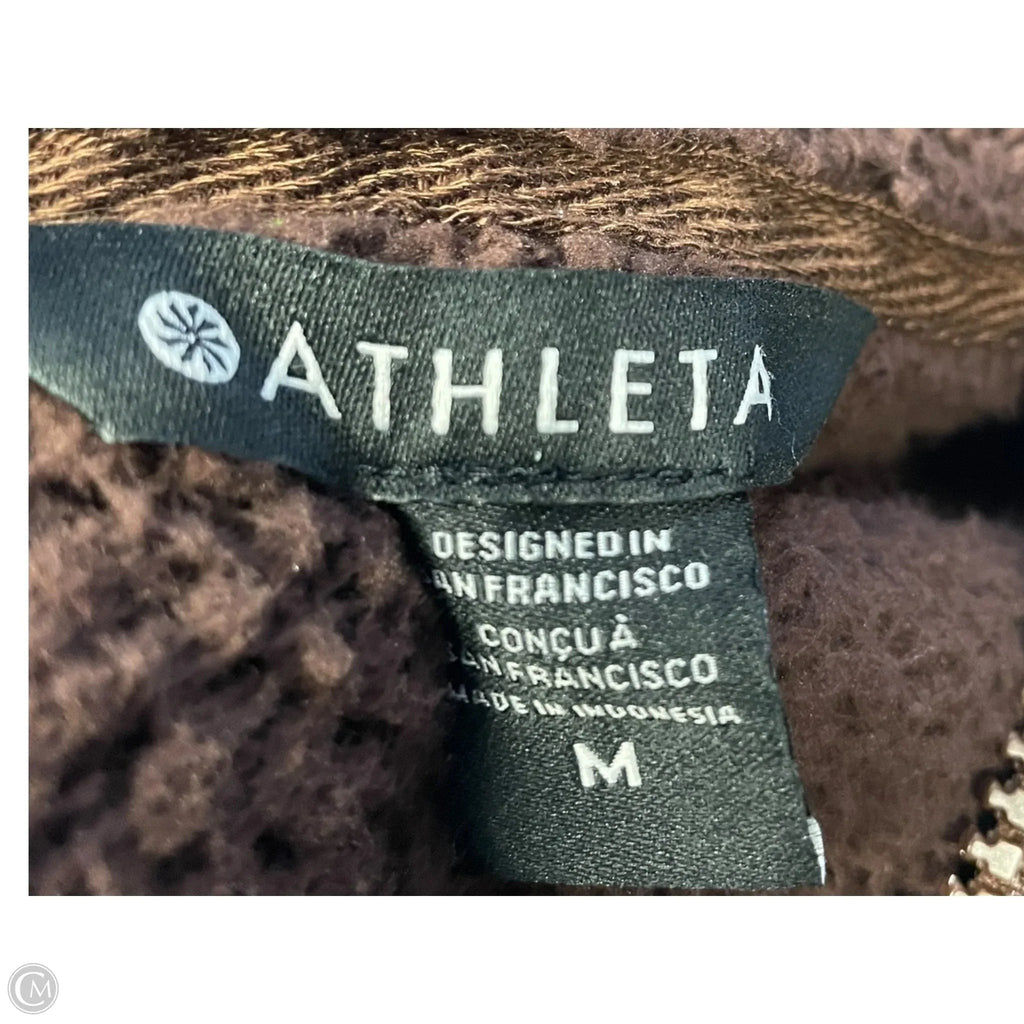 Jacket Faux Fur & Sherpa By Athleta In Brown, Size: M