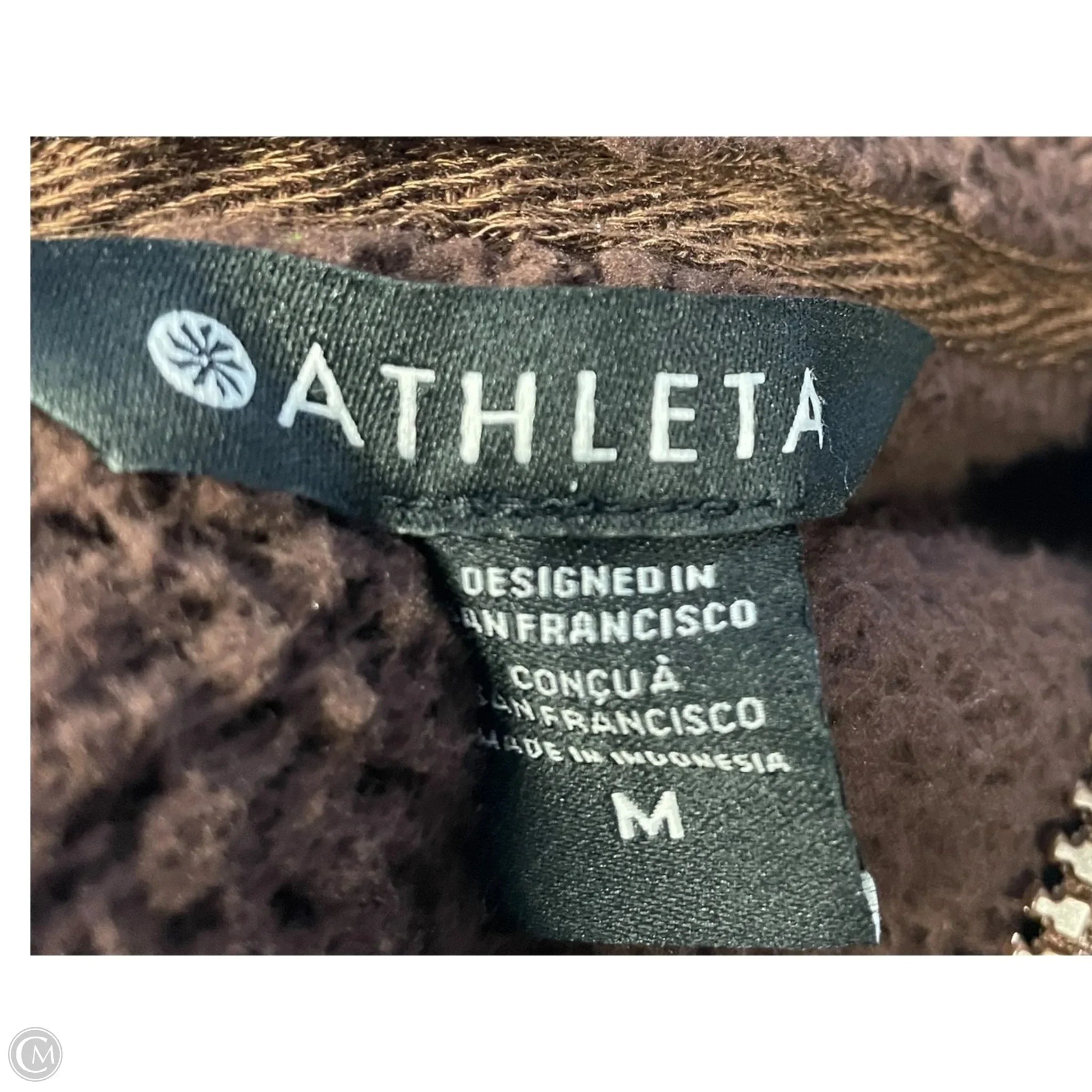 Jacket Faux Fur & Sherpa By Athleta In Brown, Size: M