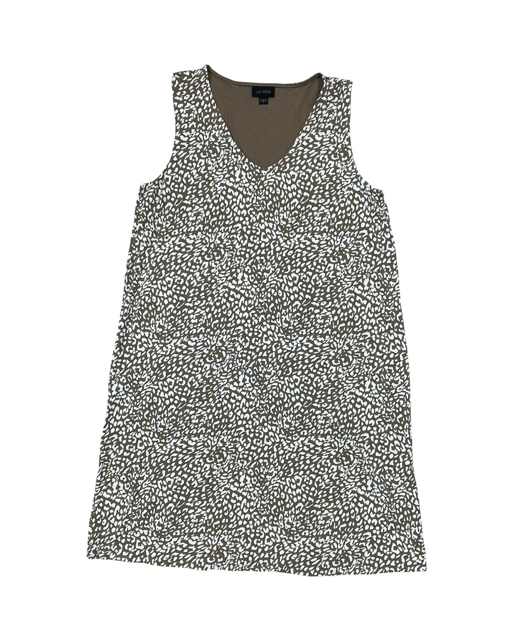 Dress Casual Midi By J. Jill In Brown & Cream, Size:M