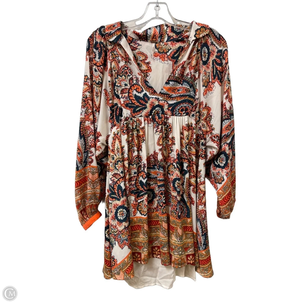 Dress Casual Short By Free People In Blue & Orange, Size: Xs