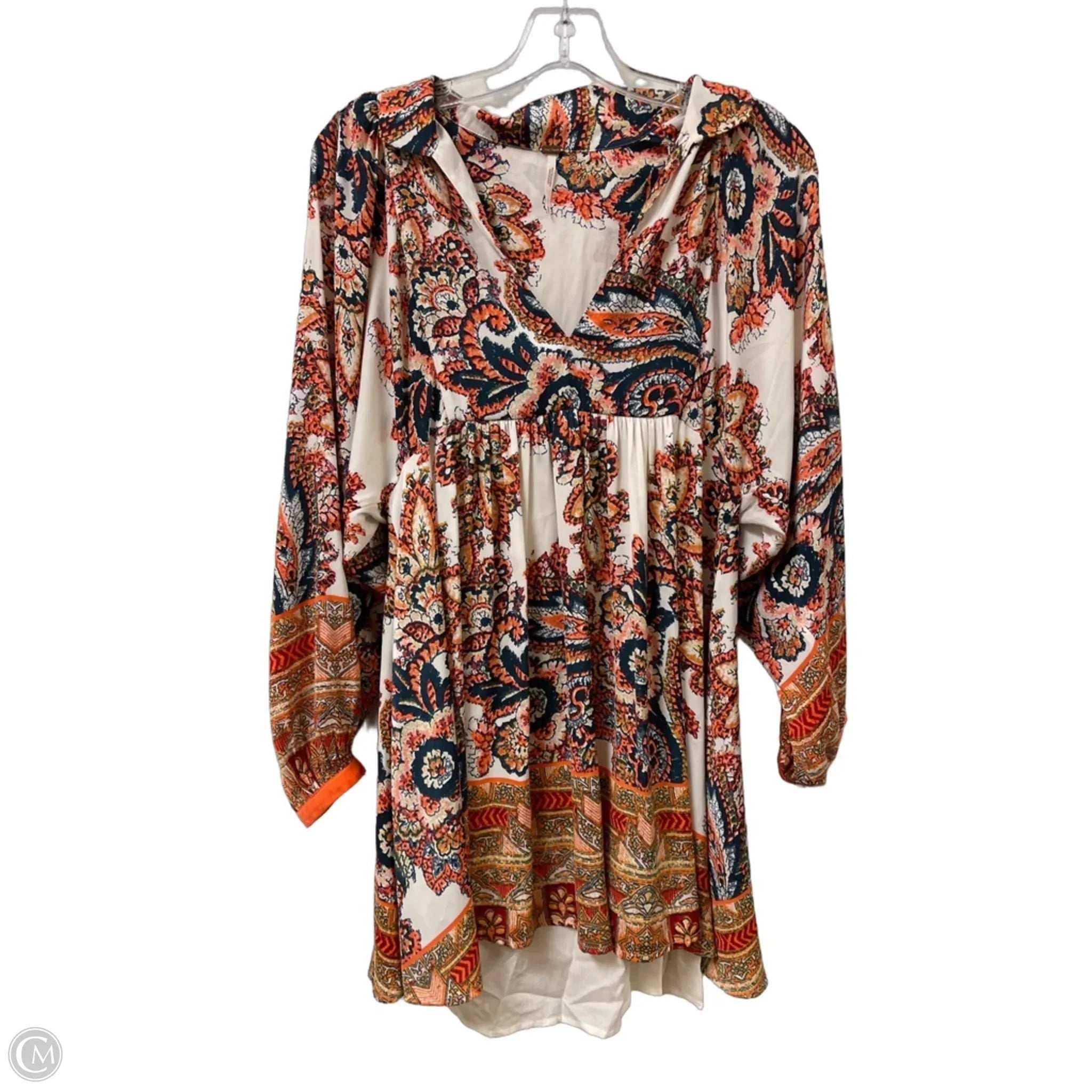 Dress Casual Short By Free People In Blue & Orange, Size: Xs