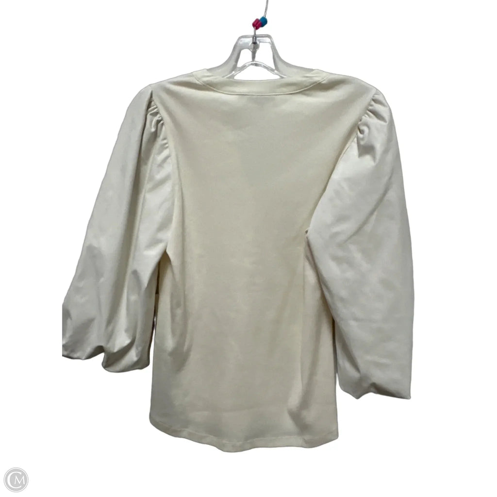 Top Long Sleeve By Chicos In White, Size: M