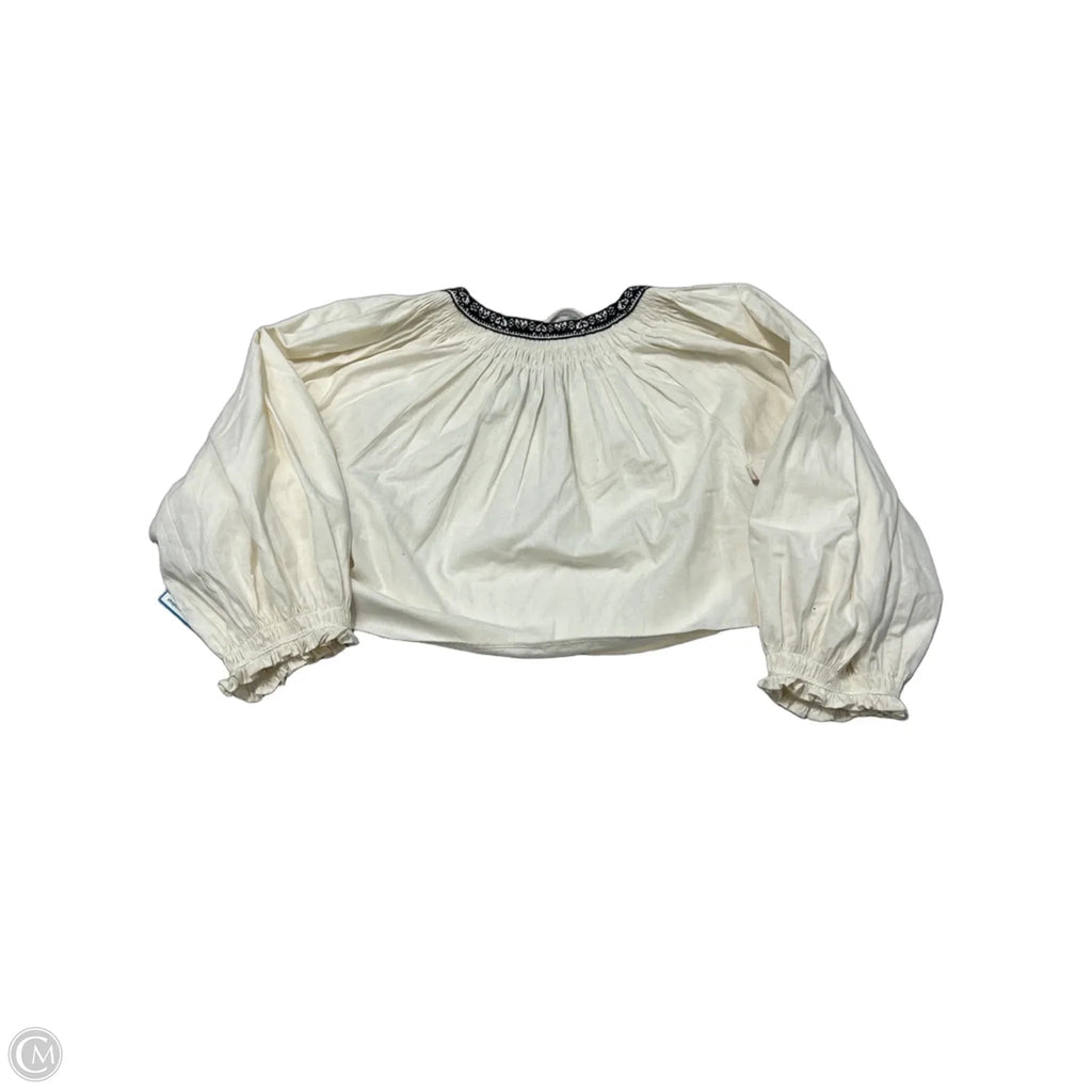 Top Long Sleeve By Re/done In Cream, Size: S