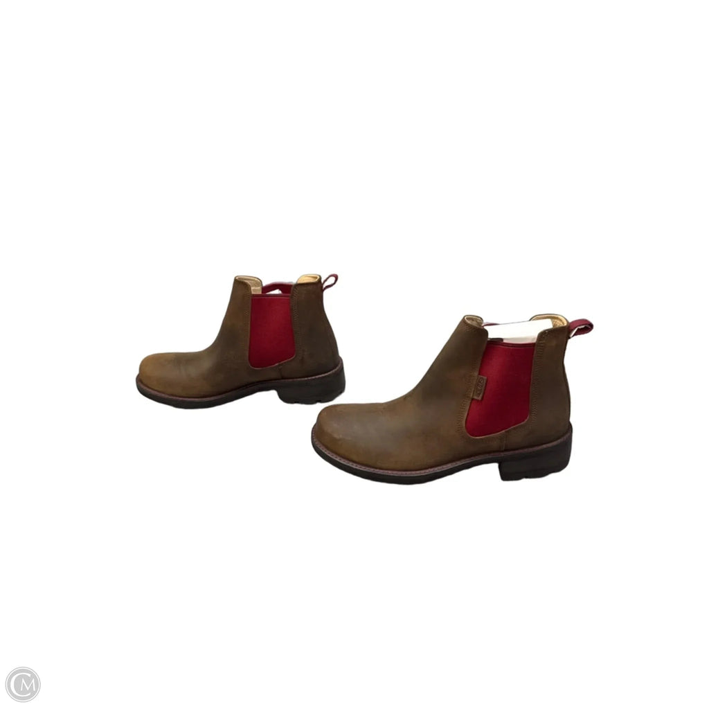 Boots Ankle Flats By Keen In Brown, Size: 9