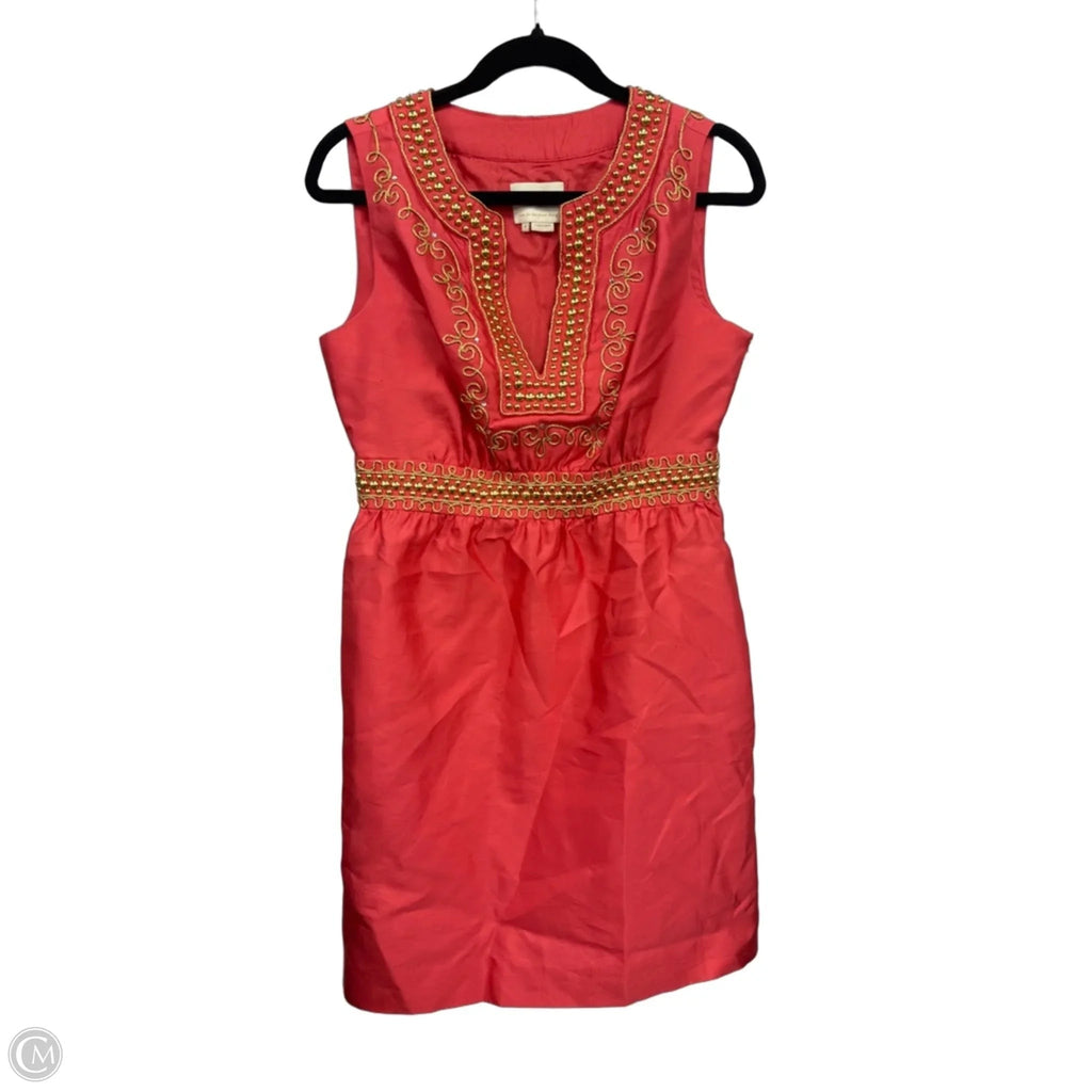 Dress Designer By Kate Spade In Gold & Orange, Size: 6
